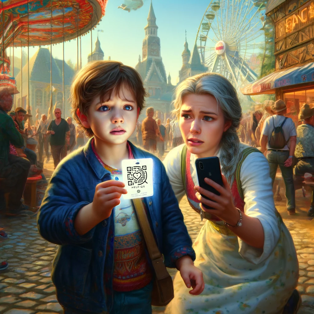 Im Freizeitpark hilft der Code, verlorene Kinder schnell und sicher wiederzufinden.