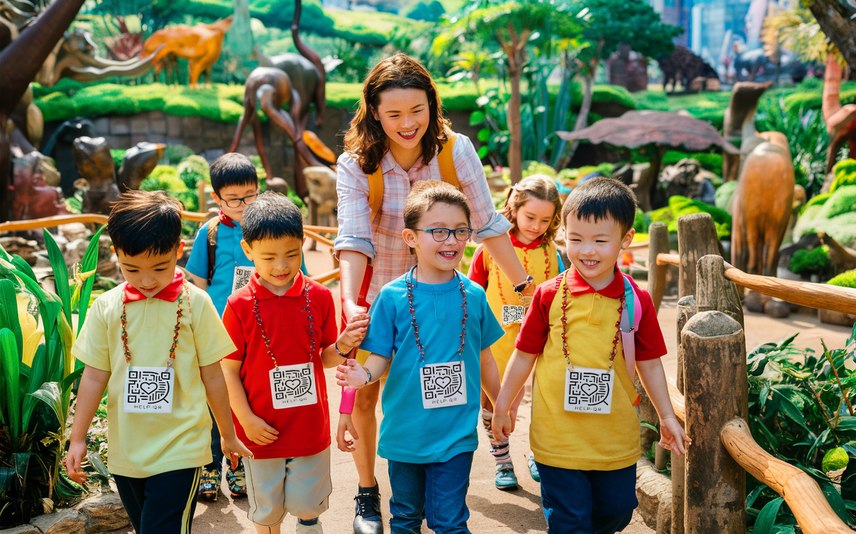 Bei Ausflügen sorgt der Code für Sicherheit der Kindergruppe.